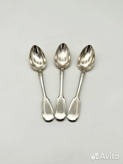 Ложки чайные 3 шт. Серебро 84 проба С. П. бургъ