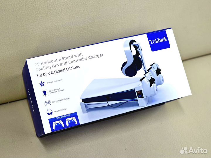 Док станция PS5 горизонтальная / зарядка