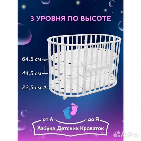 Детская кроватка трансформер 9 в 1