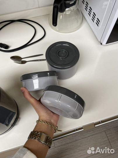 Термос пищевой + 3 контейнера