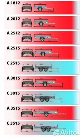 Прицеп бортовой старт-2 C2515