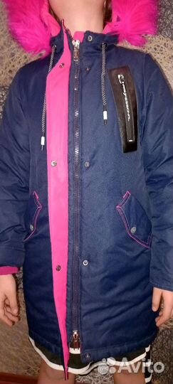 Парка для девочки 134 140 размер
