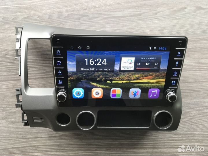 Магнитола Honda Civic 4D + физические кнопки