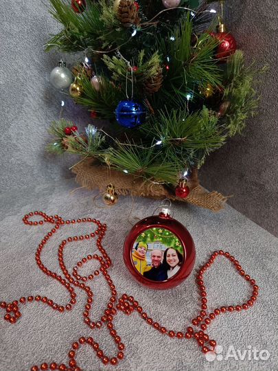 Ёлочный шар с фото