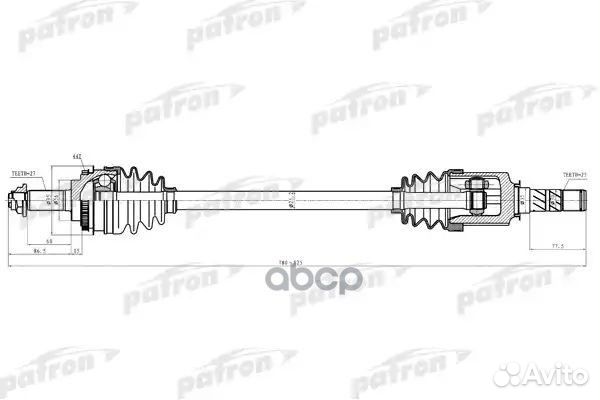 Полуось лев/прав subaru: forester 04-08, baja 0