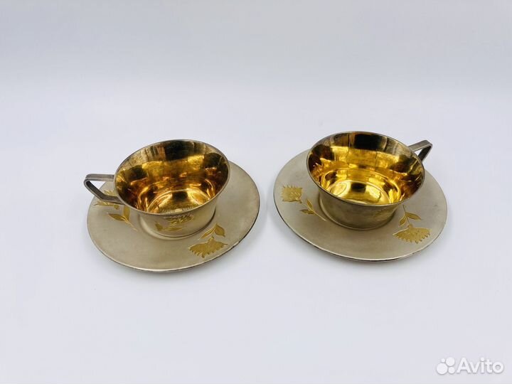 Кофейная пара СССР серебро 875