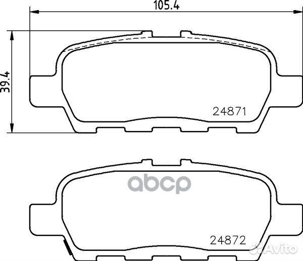 Колодки тормозные дисковые зад NP2013 nissh