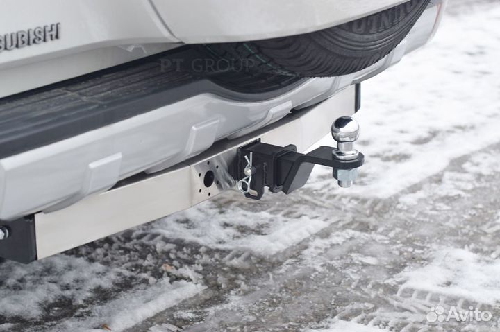 Фаркоп для Mitsubishi Pajero, съемный квадрат