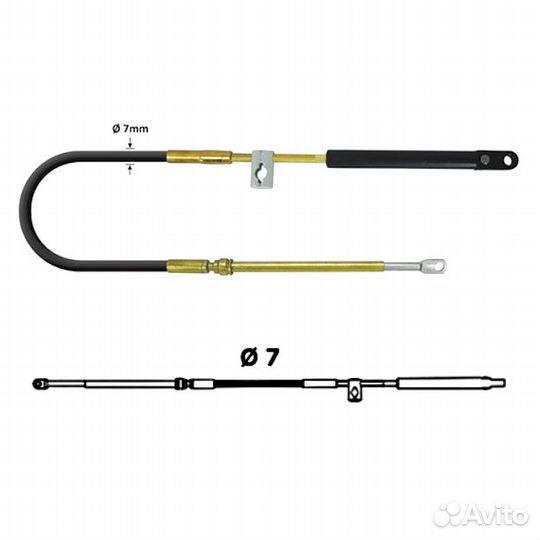 Трос газ реверс Mercury C36