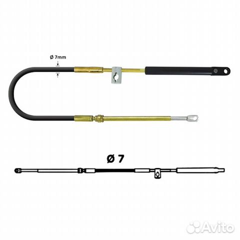 Трос газ реверс Mercury C36