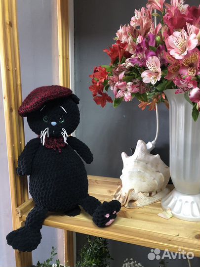 Вязаные игрушки котик