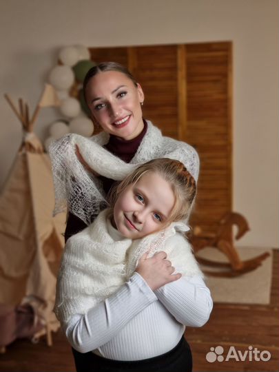 Пуховая паутинка платок в подарок