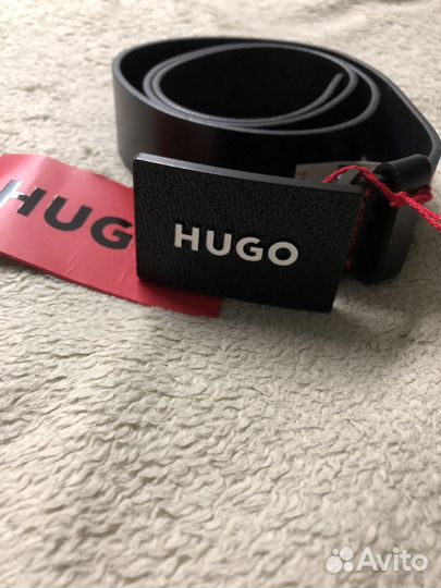 Мужской кожаный ремень hugo