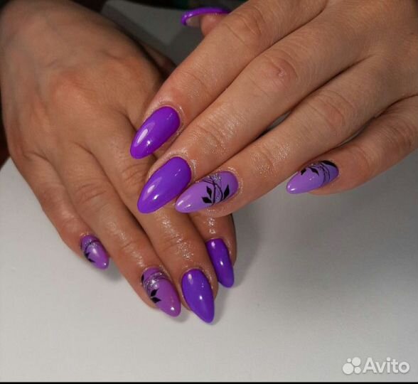 Покрытие гель-лак,наращивание,педикюр