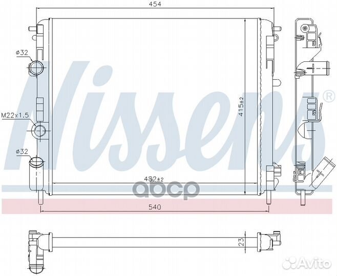 Радиатор системы охлаждения dacia: logan 1.4-1
