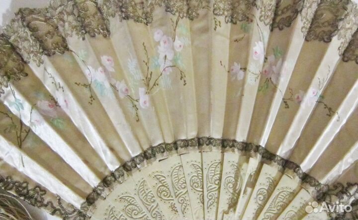 Антикварный веер. Франция, 1870-1880г