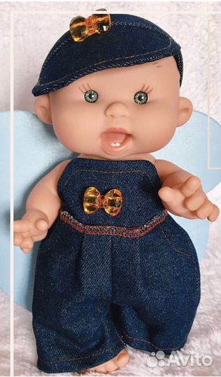 Джинсовый комбинезон для ванильного пупса