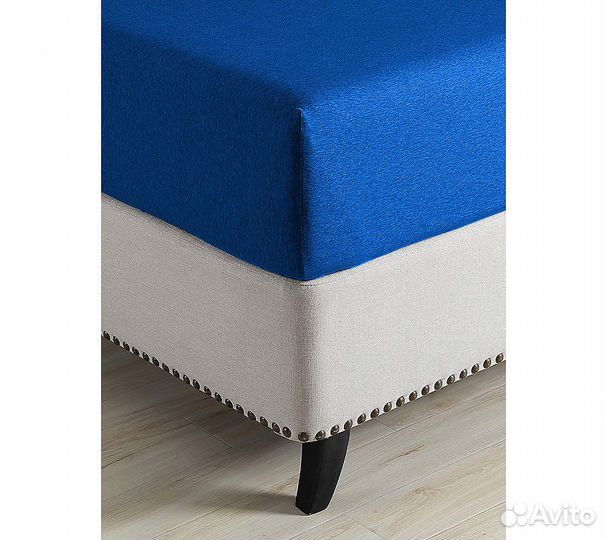 Простынь GoodNight Трикотаж 200х200х20 Лазурный на