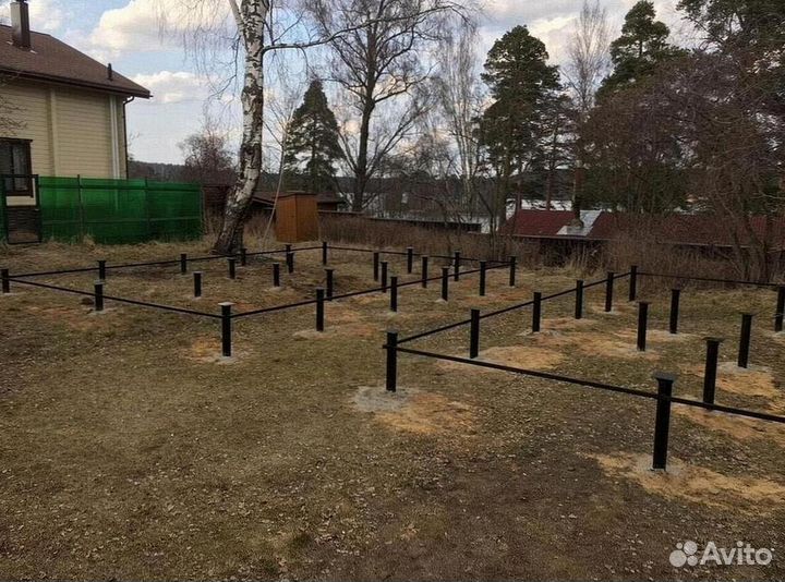 Винтовые сваи с монтажом