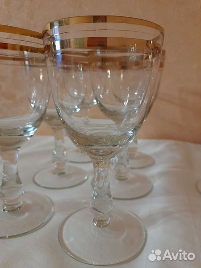 Фужеры СССР с золотым ободком