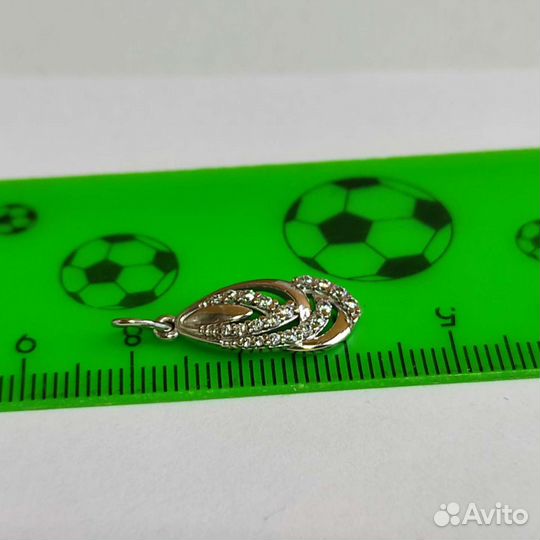 Подвеска из белого золота 585 пробы с фианитами