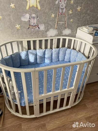 Детская кроватка с маятником 6 в 1