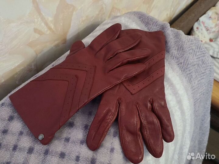 Перчатки кожаные