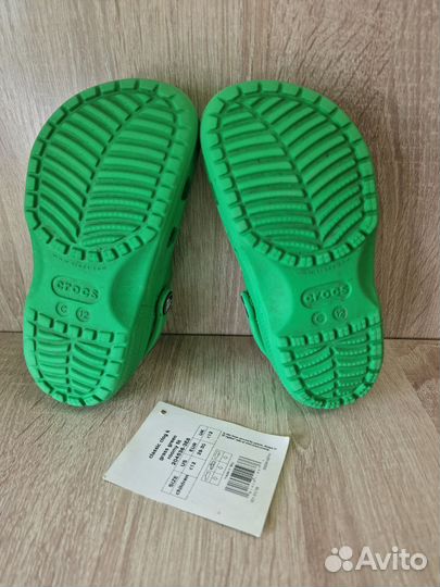 Сабо crocs c12 зелёные оригинал