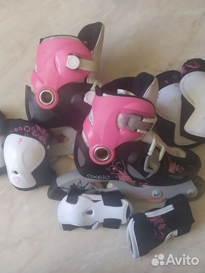 Роликовые коньки детские с защитой oxelo 30 31 32