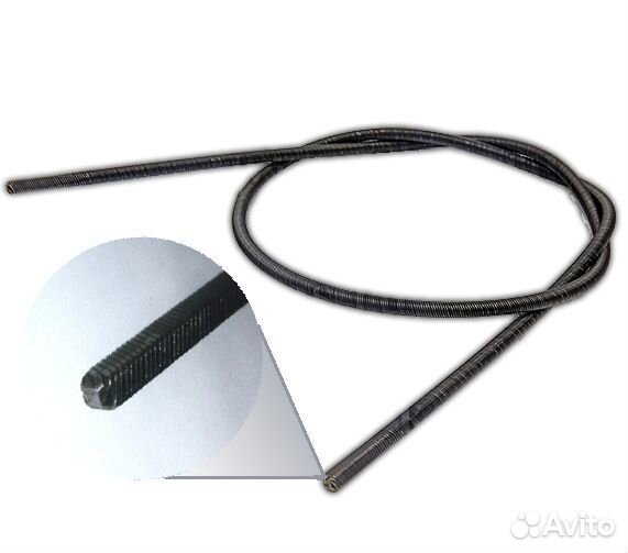 Вал 6мм для ремонта триммера с квадратными концами