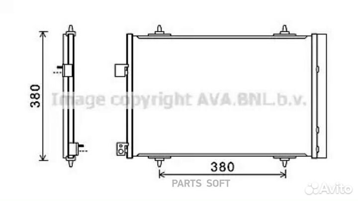 AVA CNA5274D Радиатор кондиционера