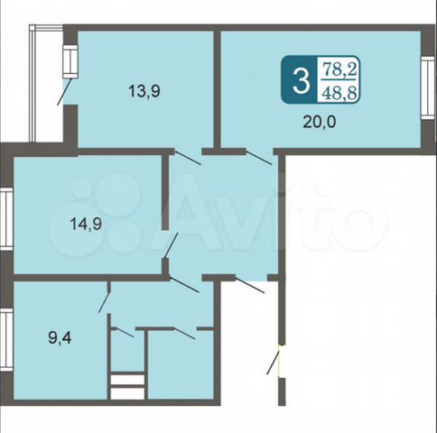Дмитровское шоссе 55а планировка квартир 3-к квартира, 78.2 м², 15/17 эт. на продажу в Москве Купить квартиру Авито