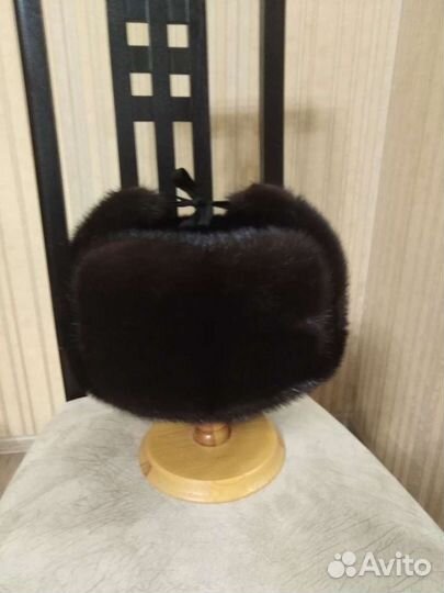 Норковая шапка мужская ушанка