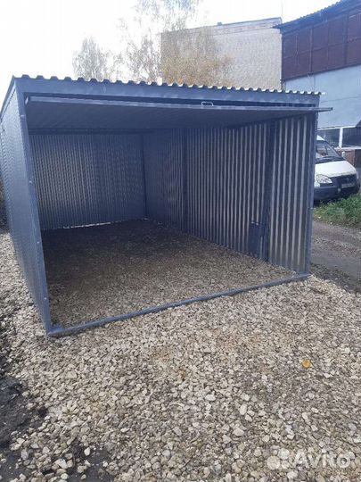 Гараж металлический двускатный