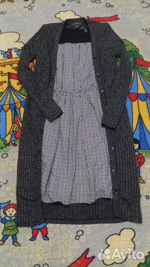 Платье с кардиганом + сумка