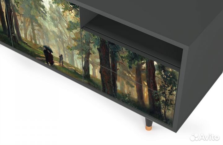 Тв-тумба T7 - Антрацит - Rain in the Oak Forest