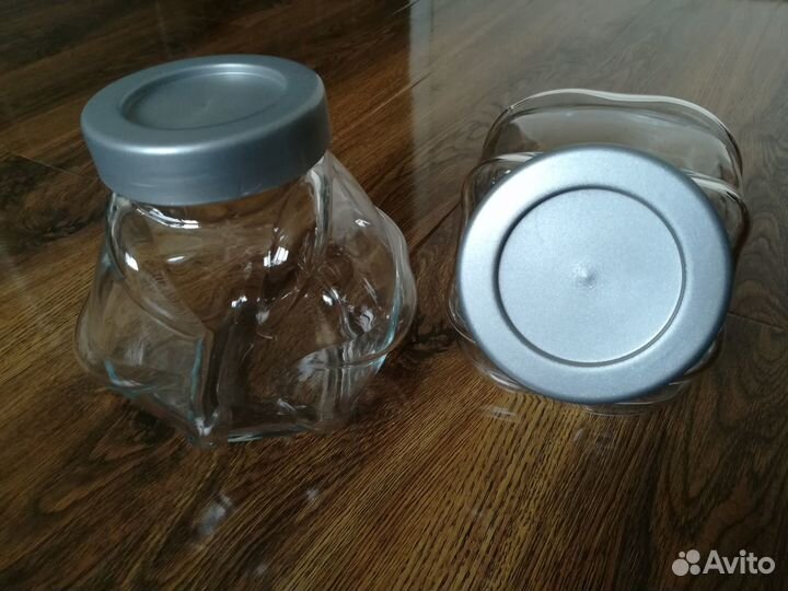 Форвар Банка с крышкой, стекло, цвет алюминия