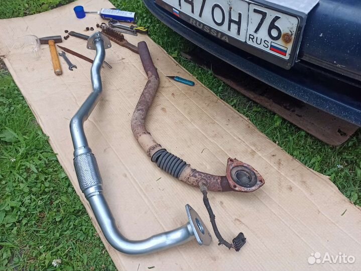 Приемная труба глушителя chevrolet lanos