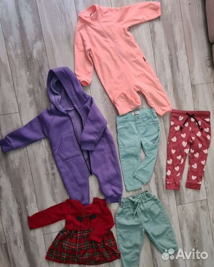 Вещи пакетом на девочку 80