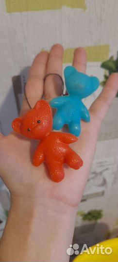 Редкие немецкие Елочные игрушки мишки гдр