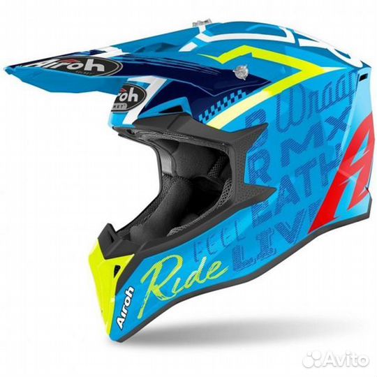 Кроссовый шлем Airoh Wraap Street Azure Gloss