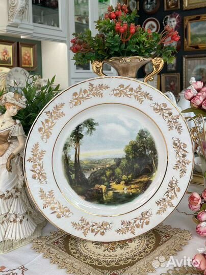 Тарелка настенная пейзаж Barrats of Staffordshire