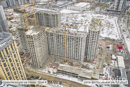 Ход строительства ЖК «Цивилизация на Неве» 4 квартал 2022
