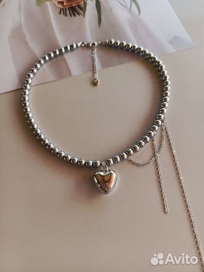 Колье чокер из гематита, ручная работа