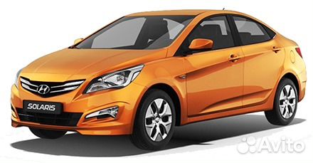 Solaris бампер передний рестайлинг цвет оранжевый