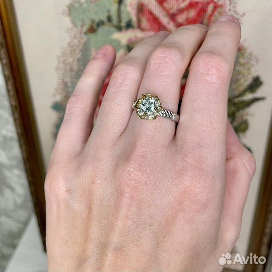 Серебряное кольцо с цитрином