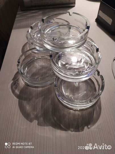 Пепельница. Стекло, с надписью 24 шт