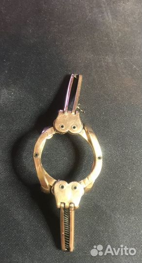 Антикварный позолоченный зажим для карманных часов