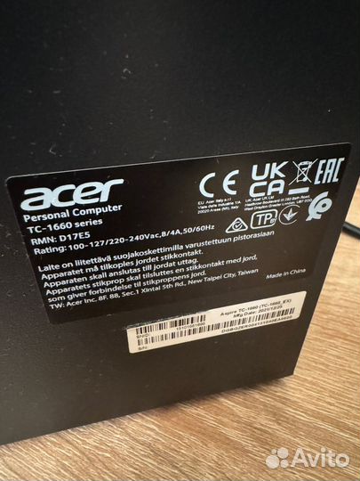 Компьютер acer tc1660 core i3 10105