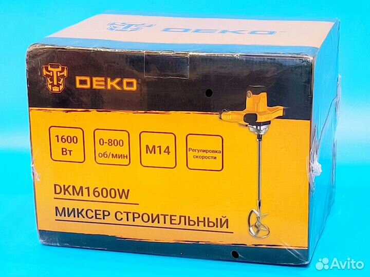 Миксер строительный Deko DKM1600W ; регул. об/мин